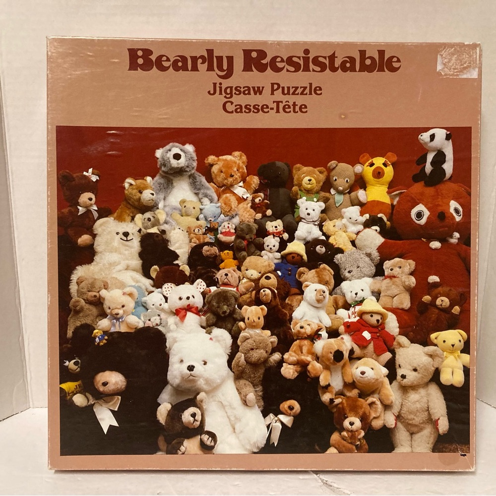 Vtg Bearly Resistable 551 Piece Jigsaw Puzzle American Publishing Complete